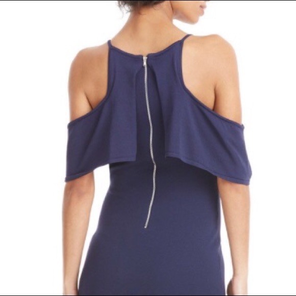✨HP!✨NWT Parker Indigo Cold Shoulder Bodycon Dress - Picture 3 of 5
